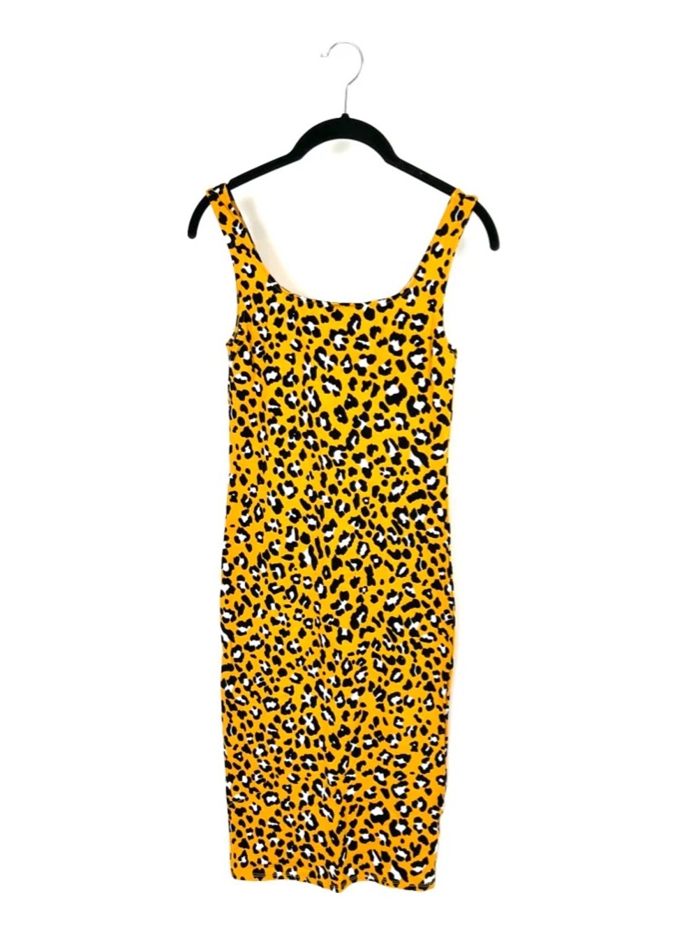NWT The Snooki Shop Yellow Leopard Print Bodycon Mini Dress